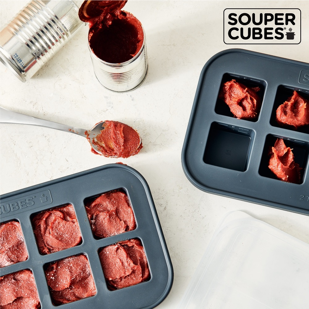 【Souper Cubes】多功能食品級矽膠保鮮盒10格(30ml/格)-曜石灰
