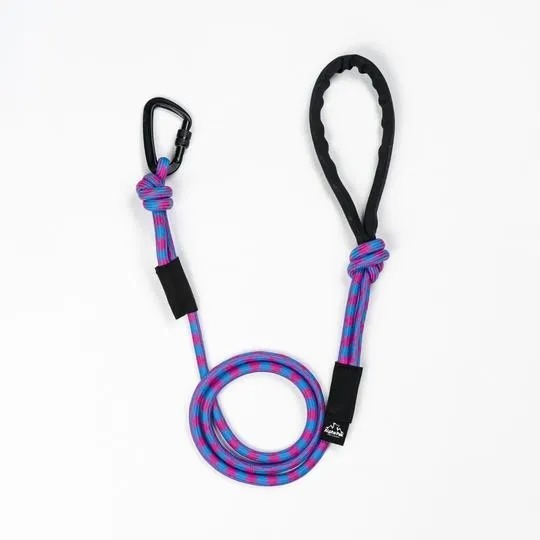 美國Alpha Pak 攀岩牽繩/ 10mm/ 登山D型扣環/ 莓果藍粉