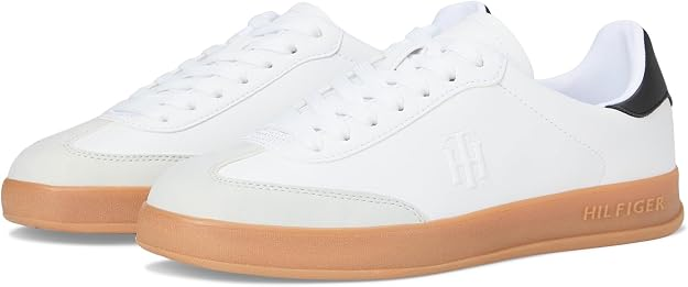【預購】Tommy Hilfiger N100711 女裝休閒板鞋 (白色配啡色膠底)