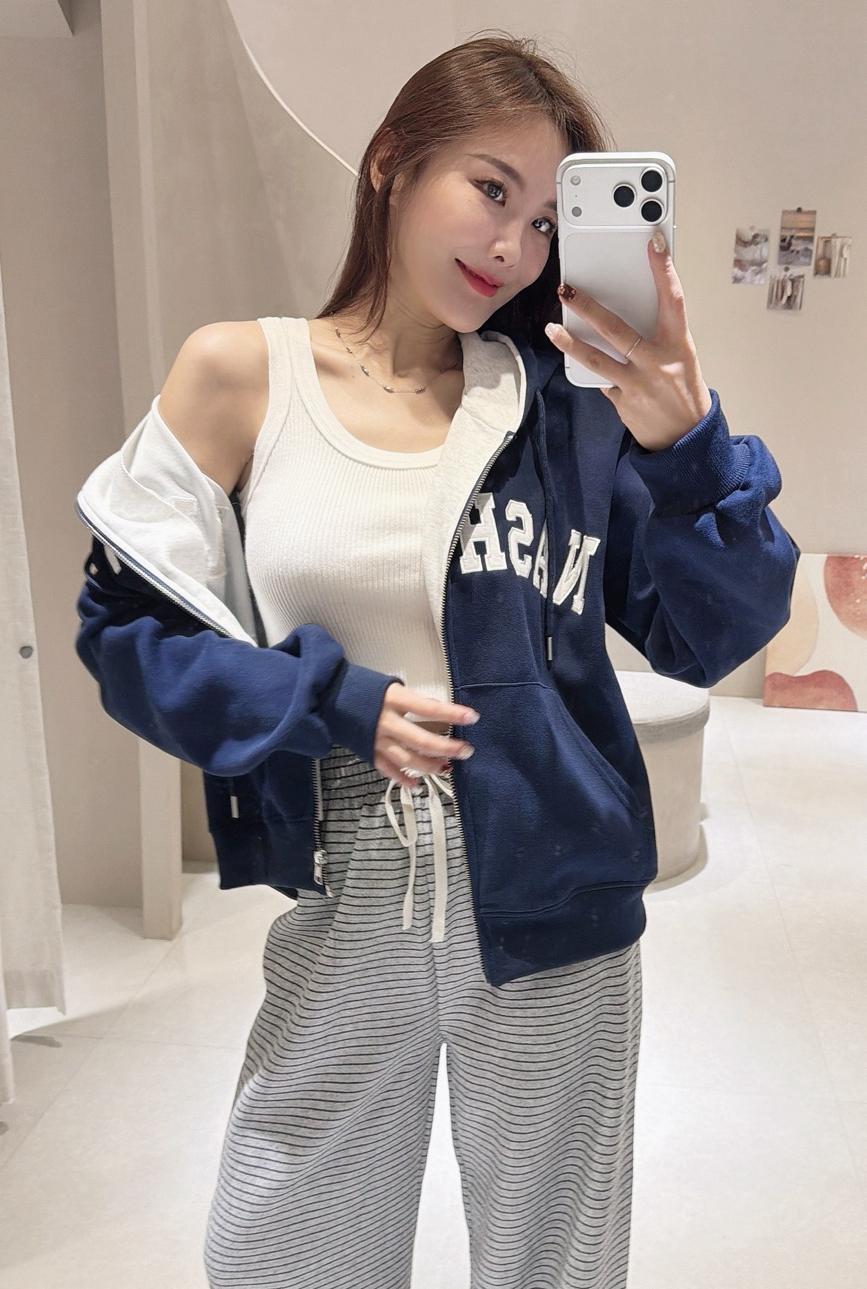 帽撞色NASHVILLE棉質外套