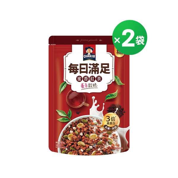 桂格每日滿足蛋白穀脆-蜜香紅茶風味X2袋