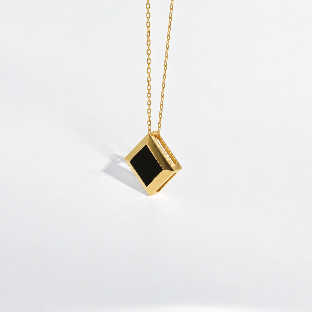【me.luxe】K10菱形黑縞瑪瑙鍊