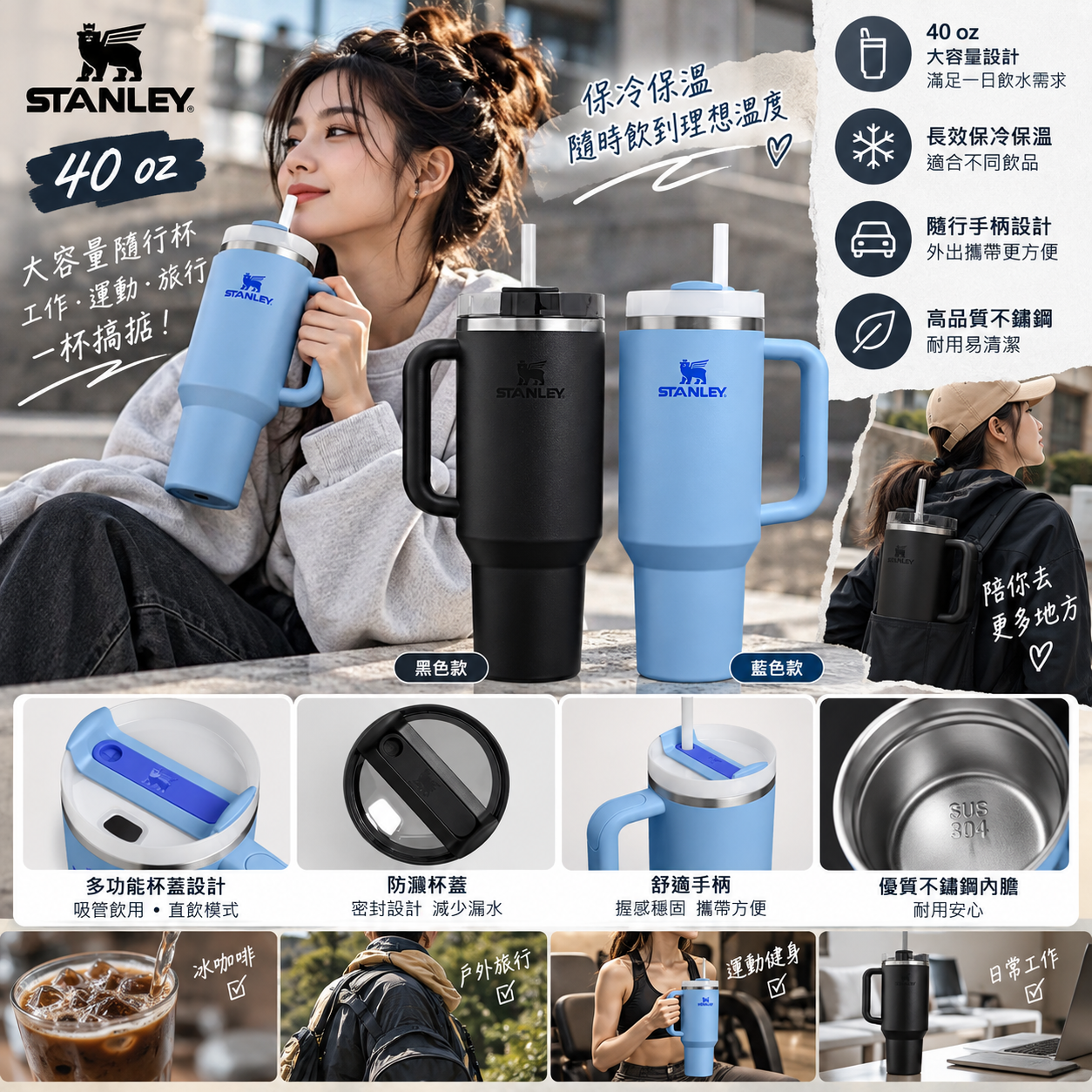 【預購】STANLEY N100709 不鏽鋼水樽 40 oz