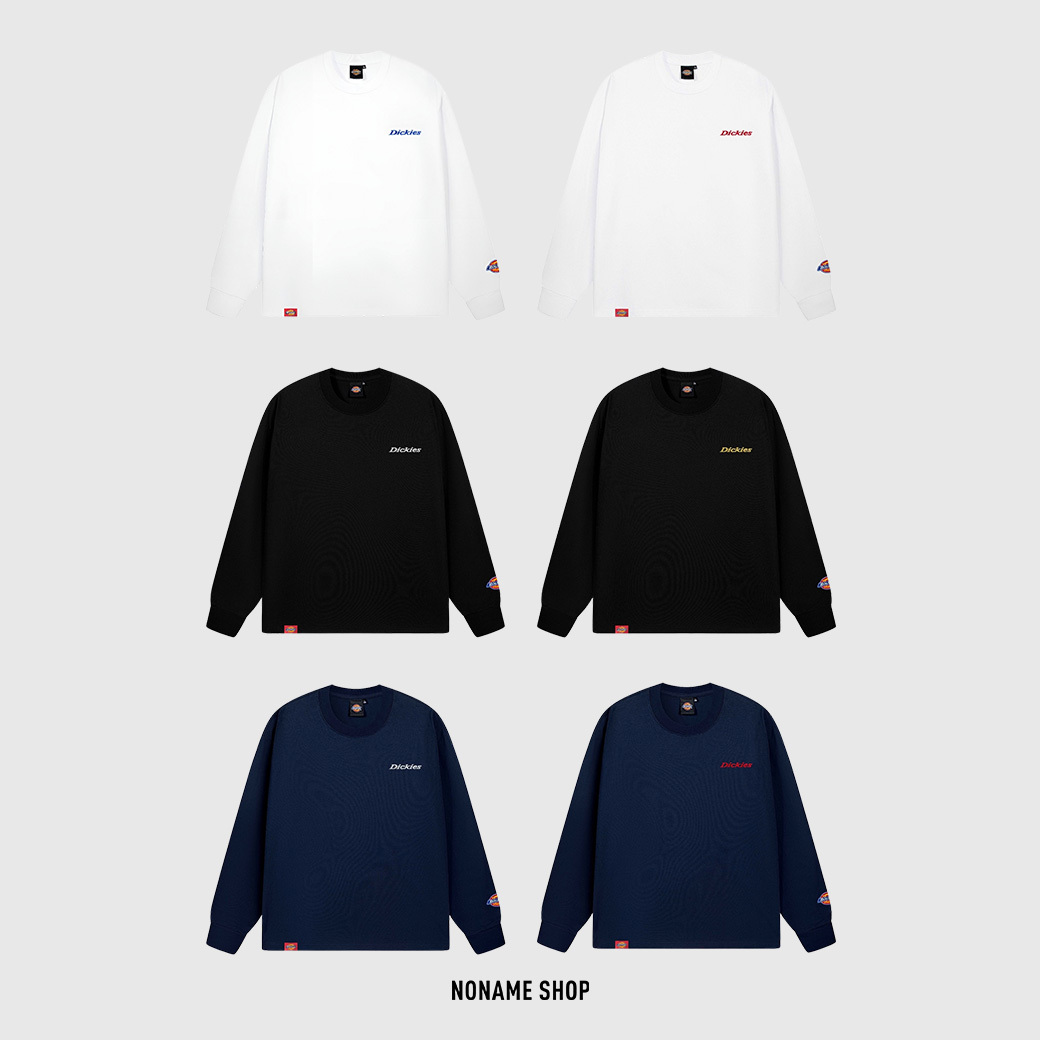 DICKIES 美式 基本款 復古 LOGO 純棉 寬鬆 長袖 六色 (男/女同款)