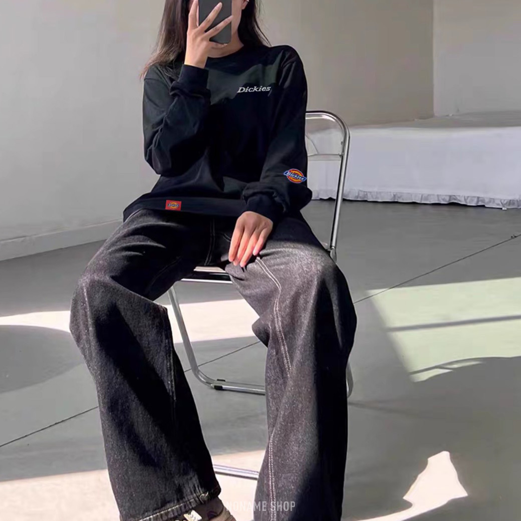 DICKIES 美式 基本款 復古 LOGO 純棉 寬鬆 長袖 六色 (男/女同款)