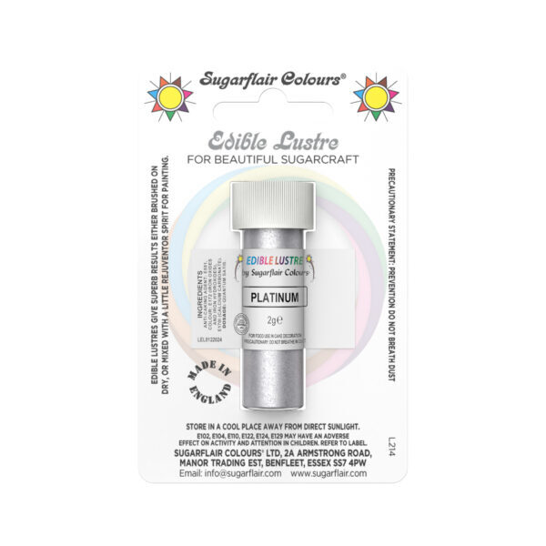 Sugarflair Lustre Dust Platinum 2g