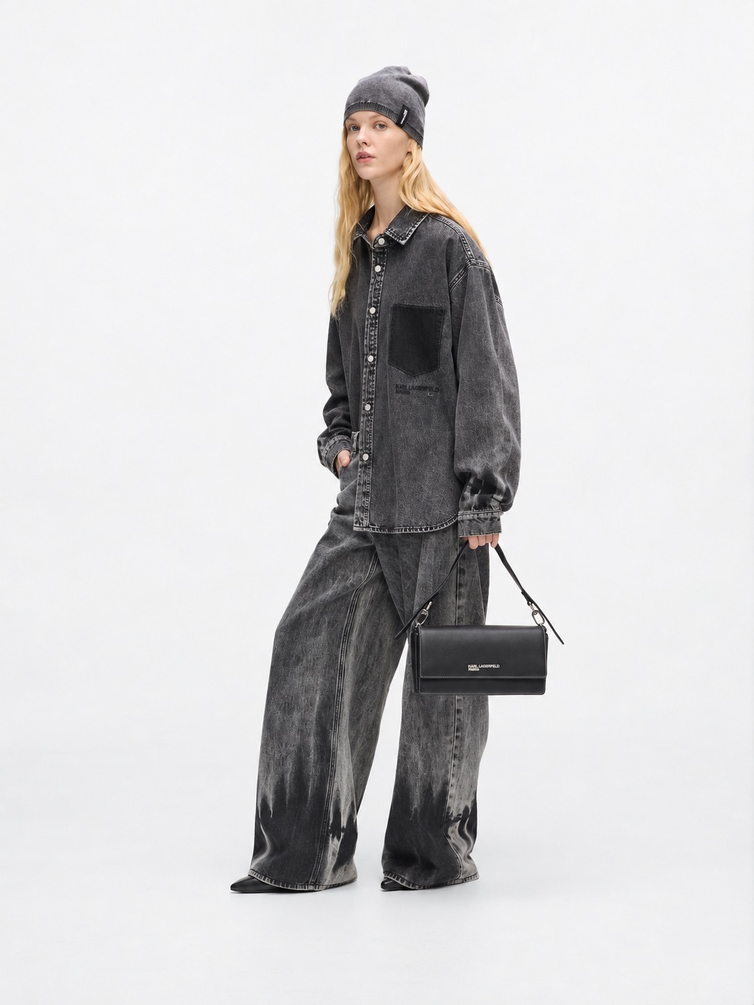 KARL LAGERFELD 假口袋牛仔外套