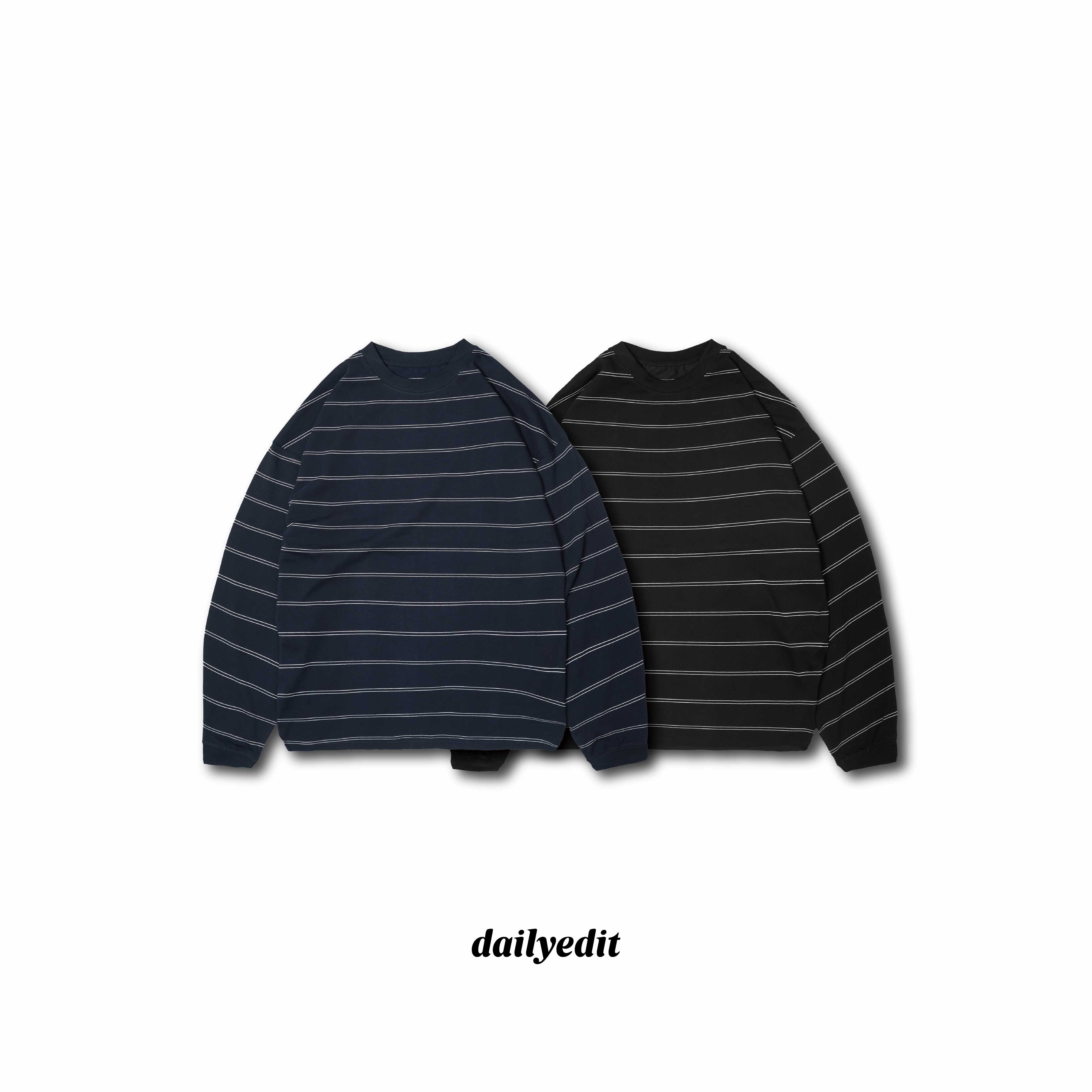 復古細條紋薄長袖 Retro Stripe Tee LT-014