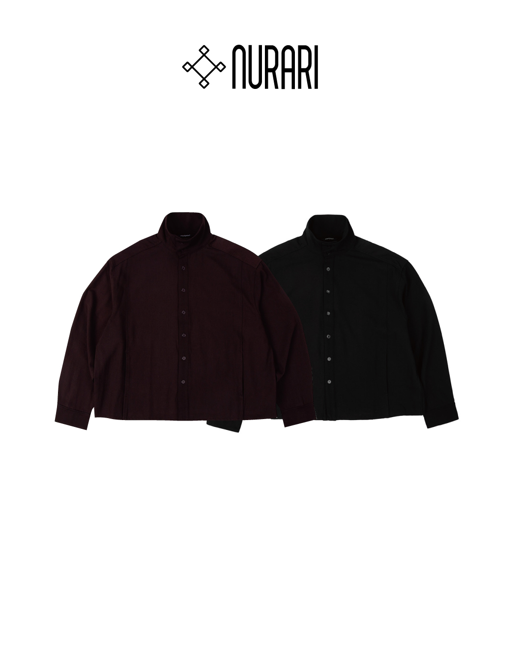 NURARI 可變領寬短版襯衫｜Convertible Collar Boxy Shirt（26AW）