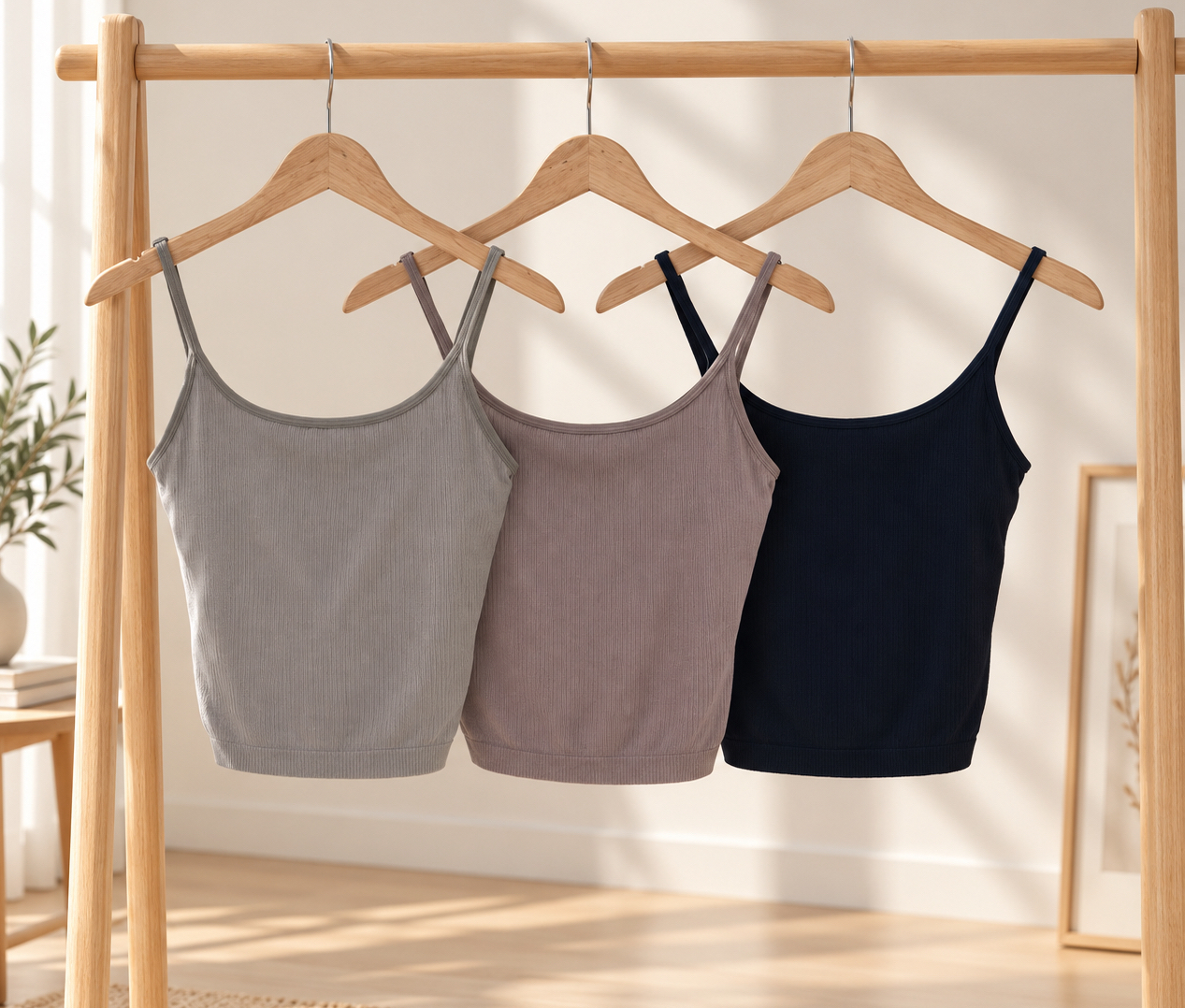 ADJUSTABLE STRAP PADDED CAMISOLE