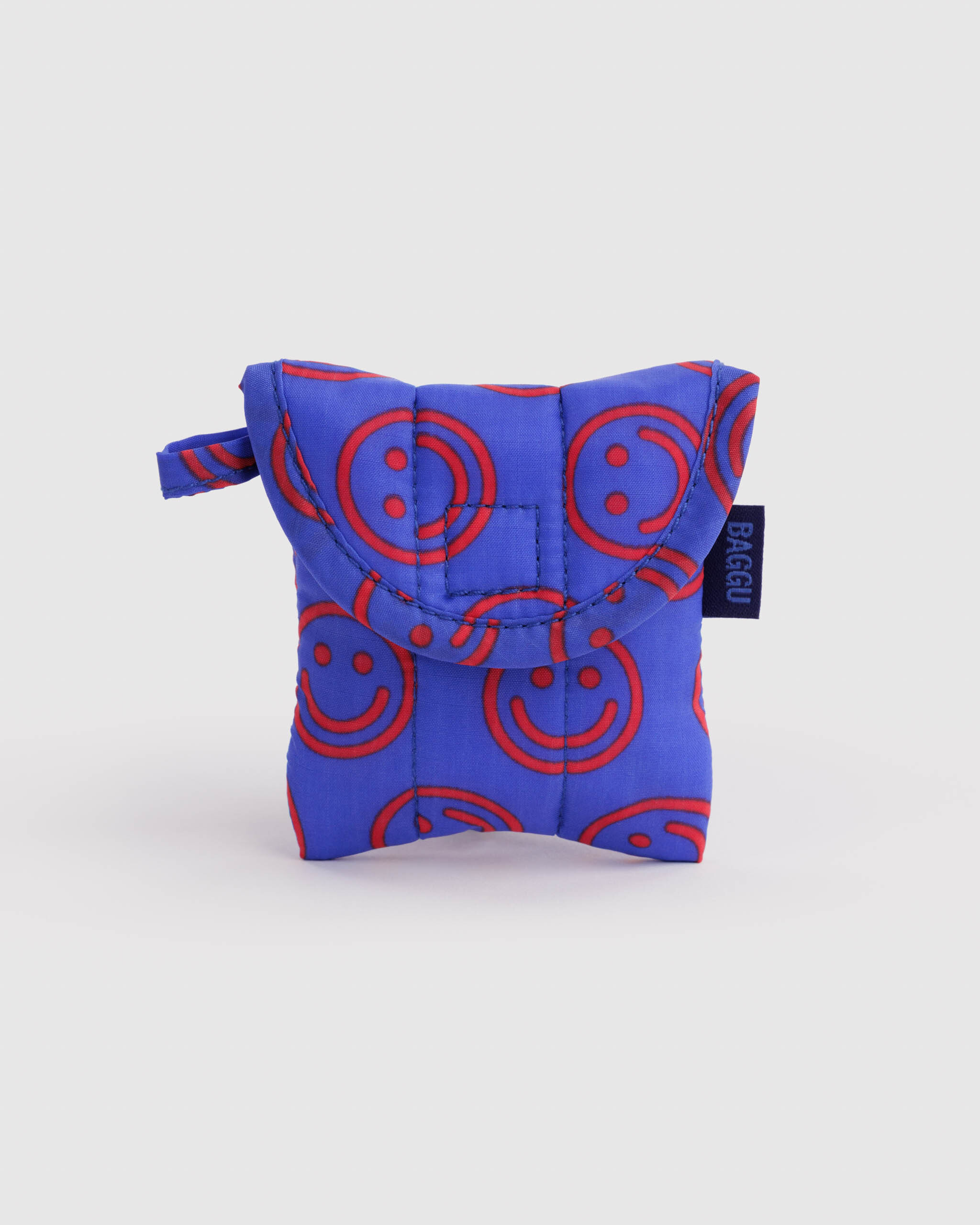 Puffy Earbuds Case - Mini Cobalt Happy｜BAGGU