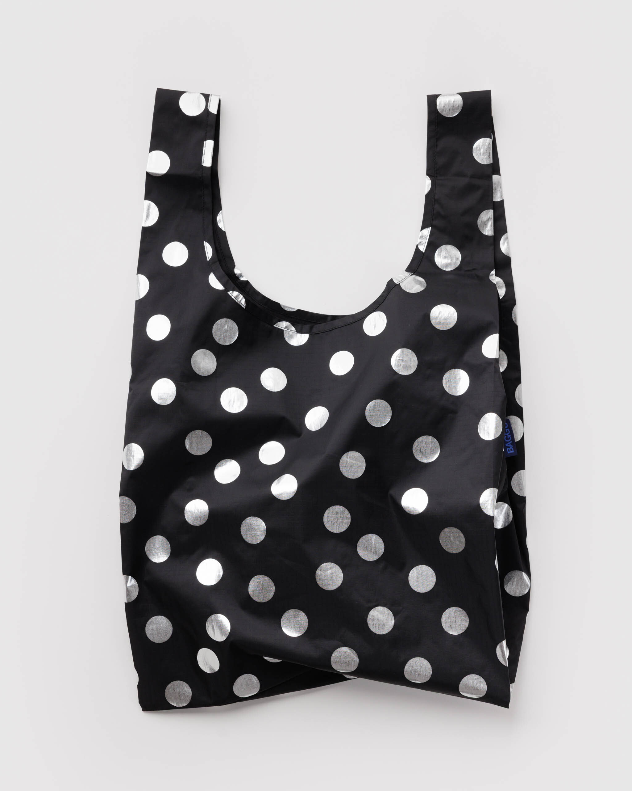 Standard Baggu - Silver Metallic Polka Dot｜BAGGU