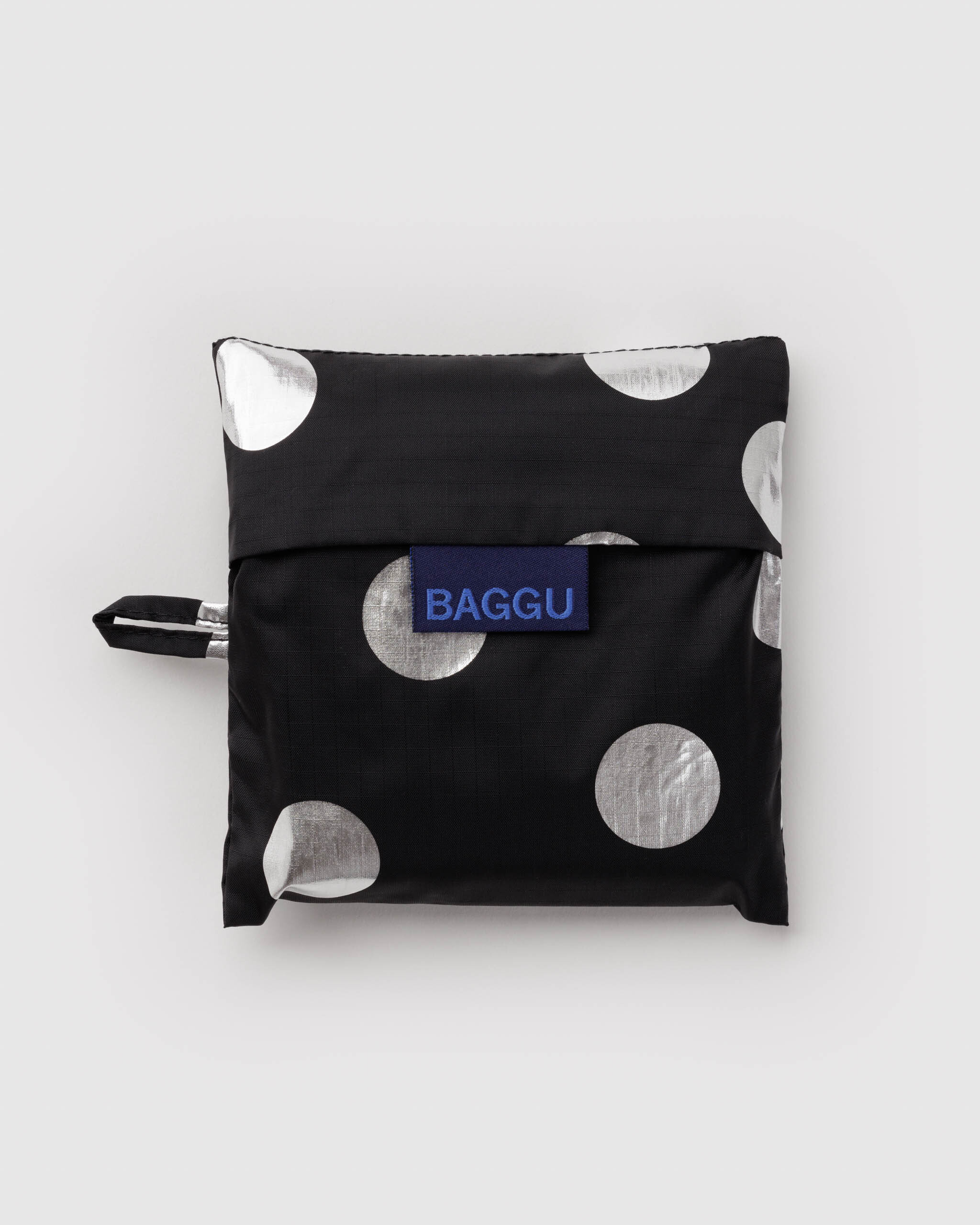 Standard Baggu - Silver Metallic Polka Dot｜BAGGU