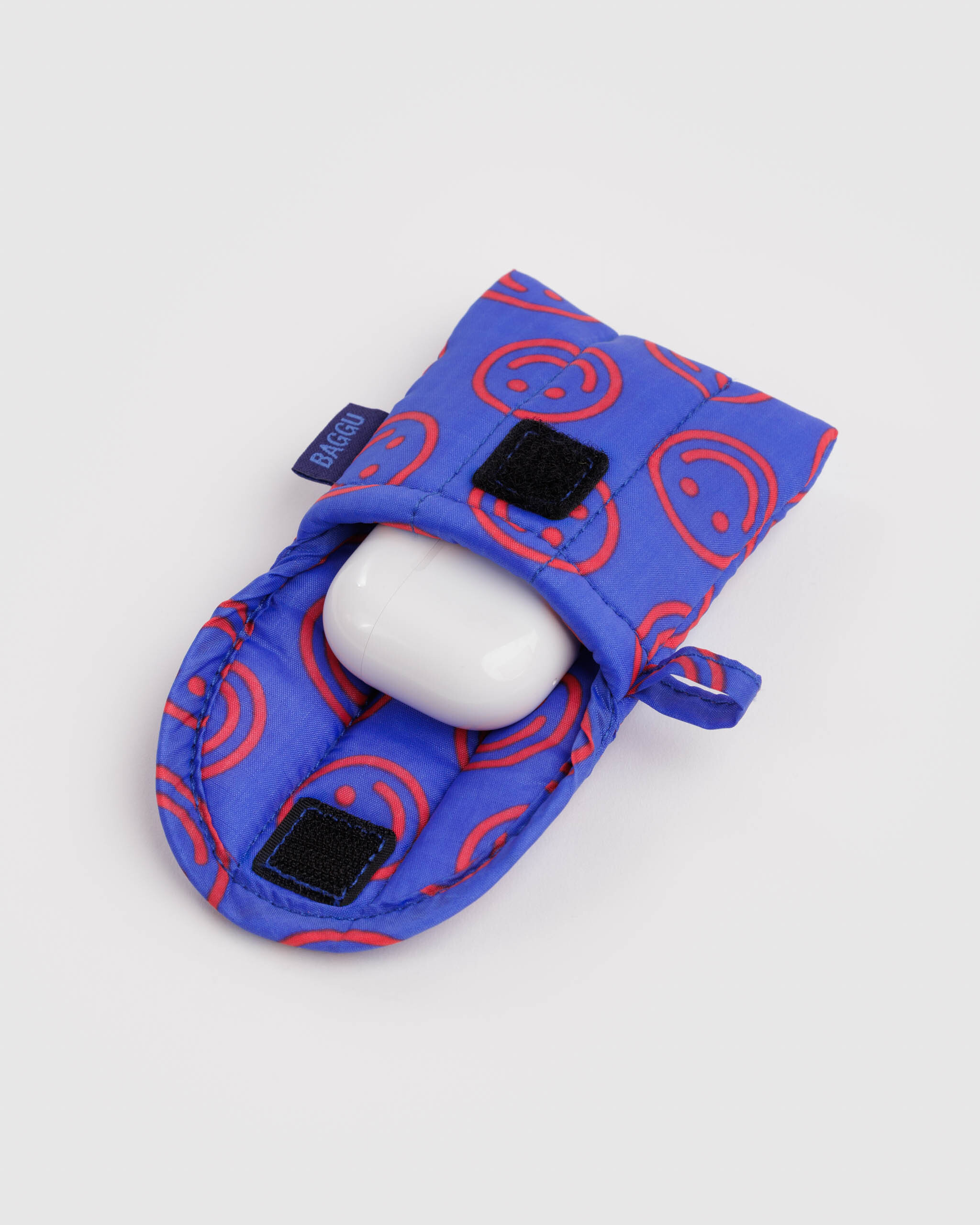 Puffy Earbuds Case - Mini Cobalt Happy｜BAGGU