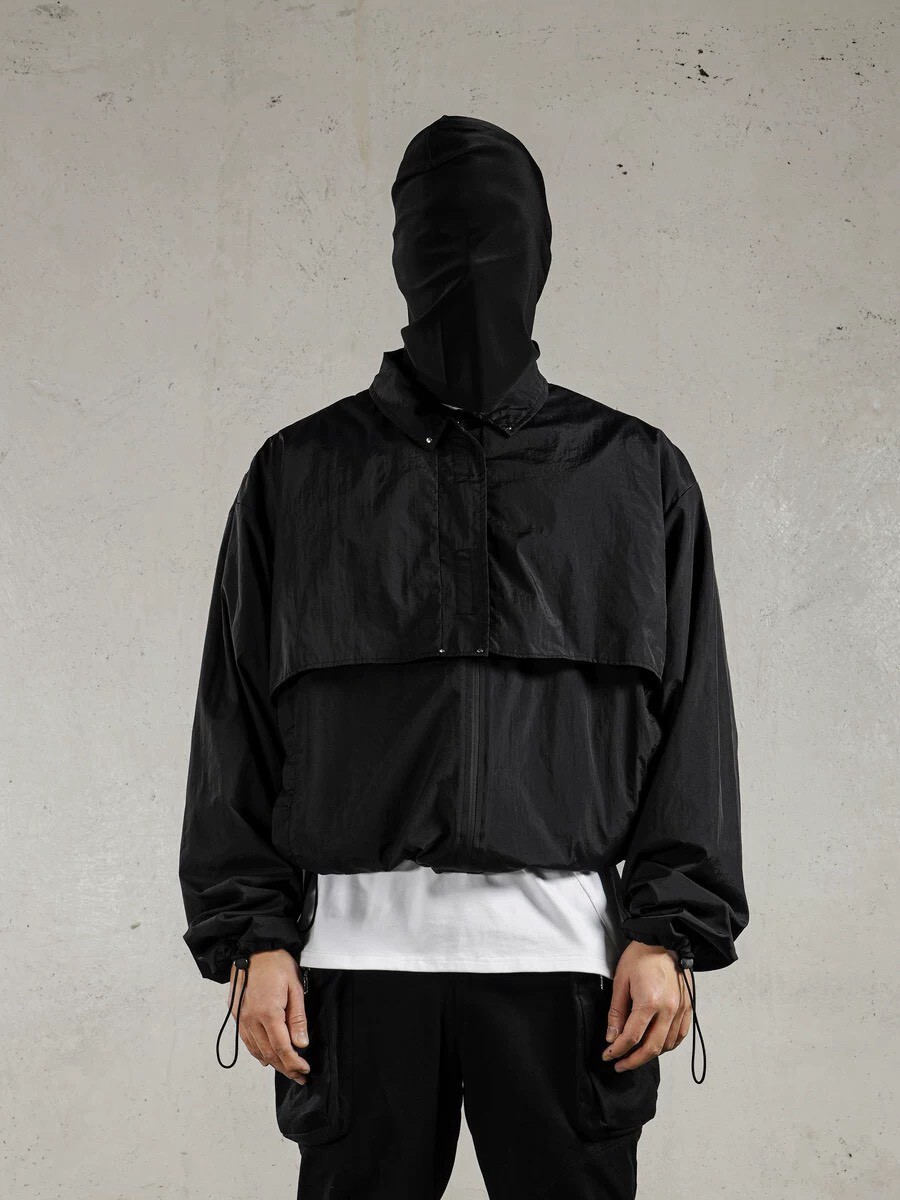 NOMANSLAND Layered Faux Two-Piece Windbreaker