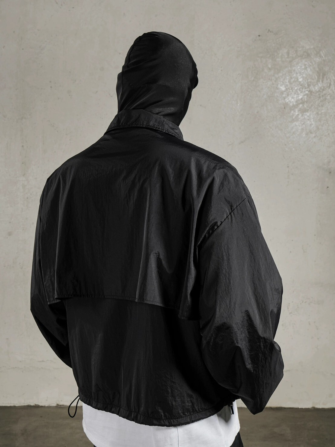 NOMANSLAND Layered Faux Two-Piece Windbreaker