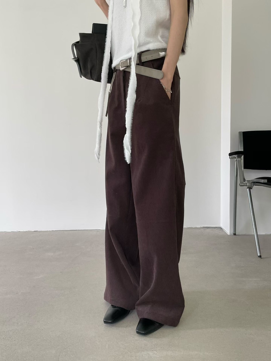 燈心絨質感長褲