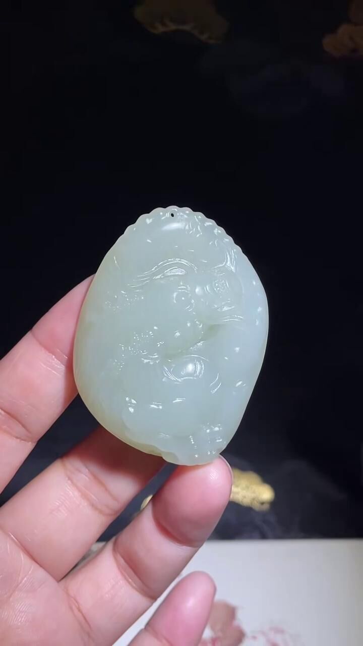 和田玉龍牌,天然和田玉軟玉