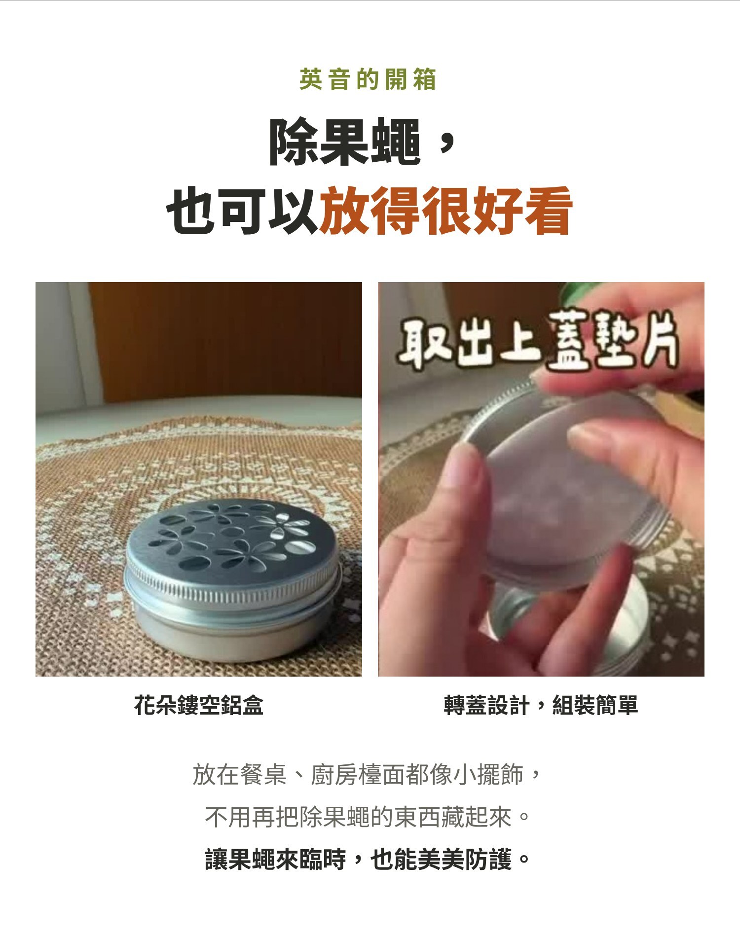 除果蠅也可以放得很好看