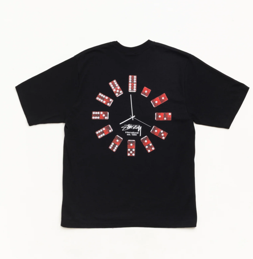 [Instock] STUSSY FW26 DICE CLOCK TEE | BLACK