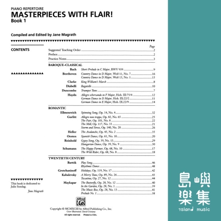 Masterpieces with Flair!, Book 1
