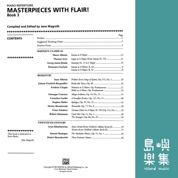 Masterpieces with Flair!, Book 3
