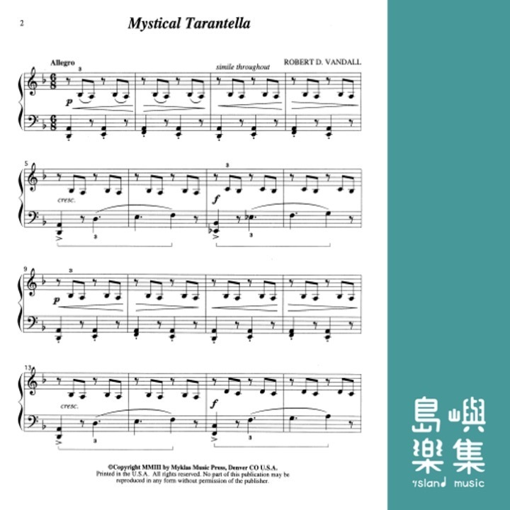 Mystical Tarantella: Piano Sheet