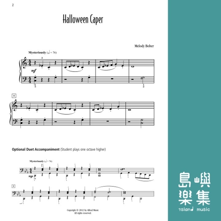 Halloween Caper: Piano Sheet