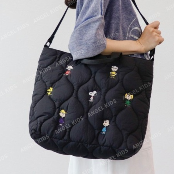 Snoopy 2 Way絎縫袋 黑色 現貨