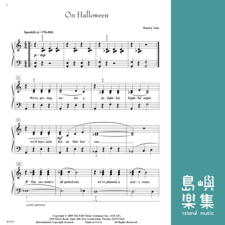 On Halloween: Piano Sheet