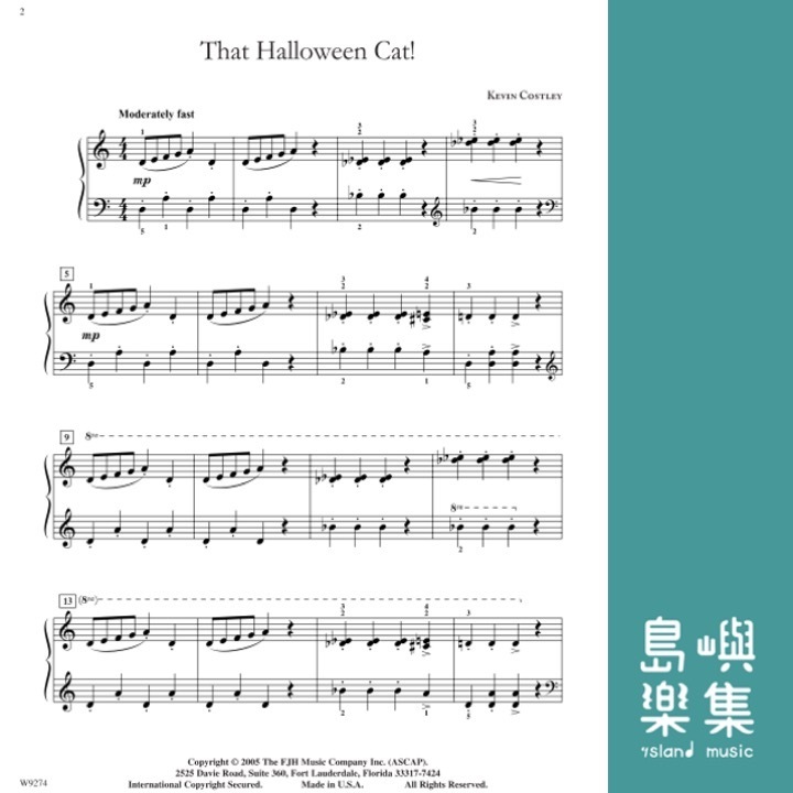 That Halloween Cat!: Early Intermediate Piano Sheet