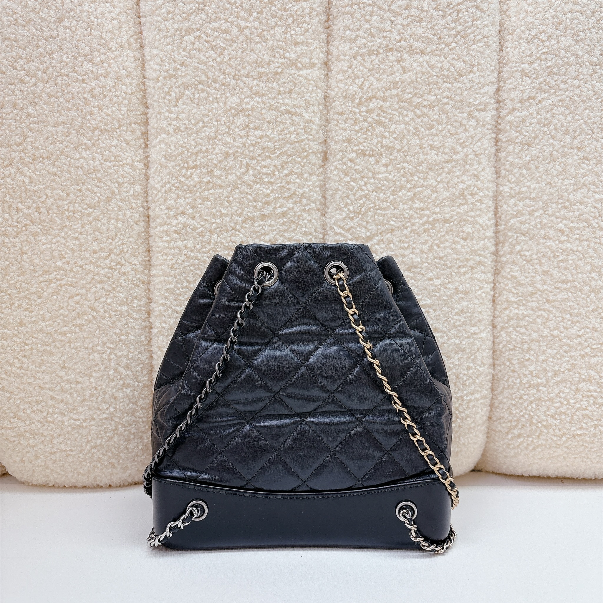 Chanel Gabrielle Backpack - Black / SHW