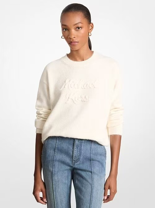 【預購】Michael Kors N100733 女裝立體標識衛衣 (米白色)