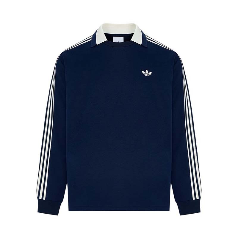 ADIDAS RUGBY POLO LS M 男款 休閒 POLO衫 長袖上衣 深藍色 KZ0489 [國內代購]