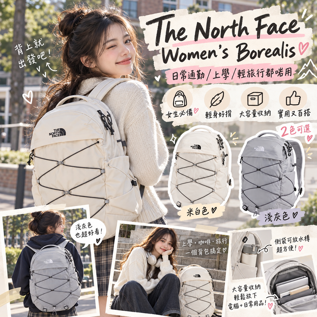【預購】K100707 The North Face Borealis 男女同款背包