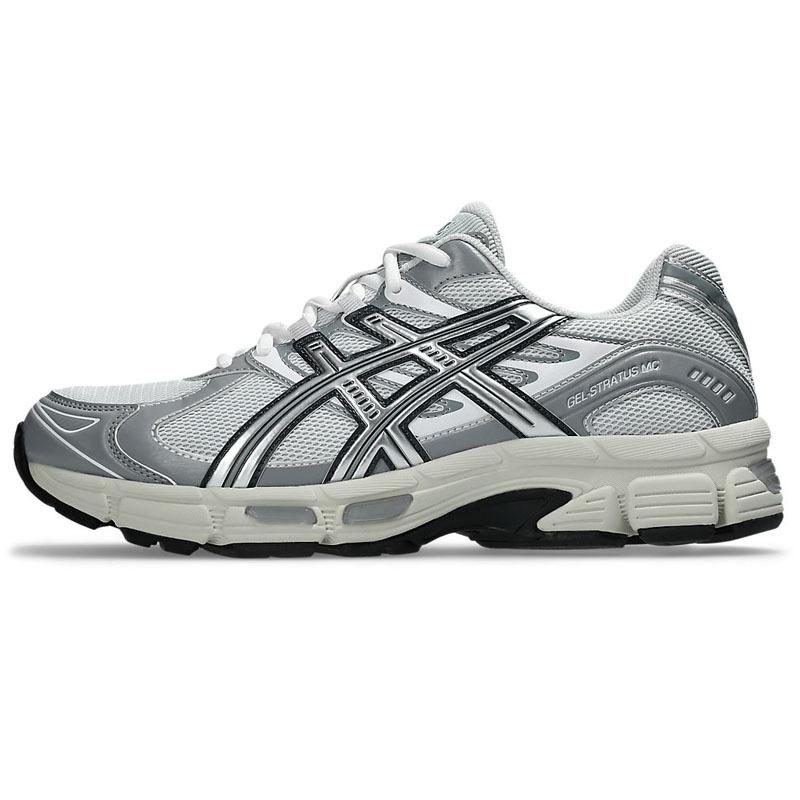 （門市現貨）男女鞋 ASICS GEL-STRATUS MC 灰銀色 亞瑟膠緩震 支撐 網眼 透氣 運動 休閒鞋【1203B049-021】