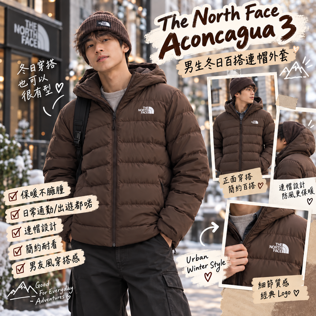 【預購】K100708 The North Face Aconcagua 3 男裝連帽外套