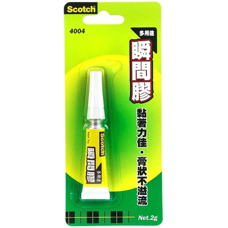 3M  Scotch  多用途 瞬間膠 膏狀 液狀 4004 快乾