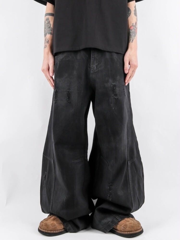 洗水淨色牛仔Balloon Pants GLAMOUR-033P