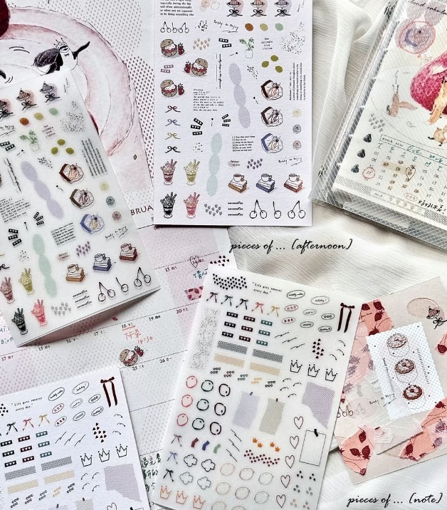 竹工凡花．pieces of ... 轉印貼紙包 2款
