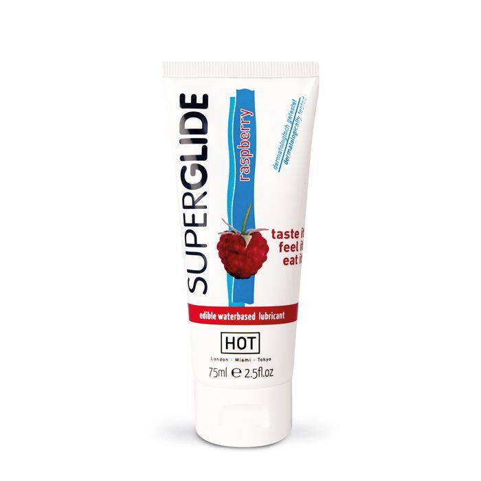 HOT - Superglide Edible Lube Raspberry - 75ml
