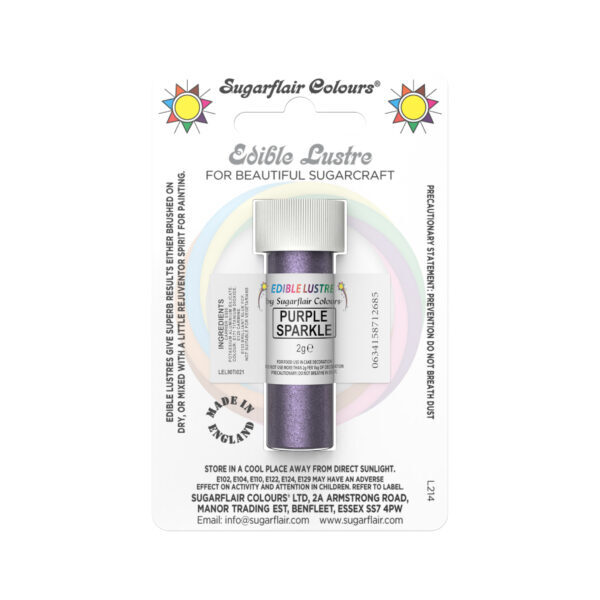 Sugarflair Lustre Dust Purple Sparkle 2g
