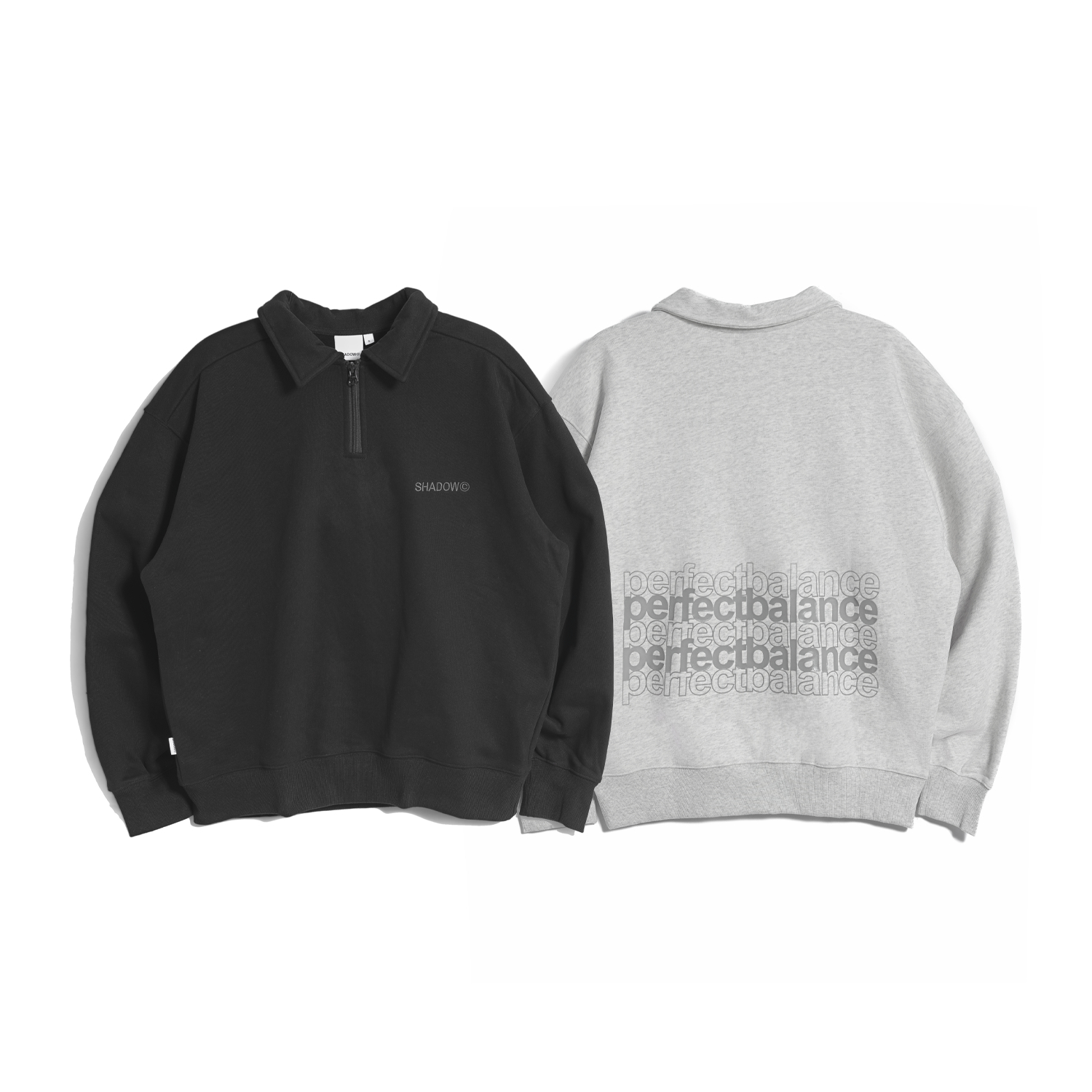 SHADOW Half-Zip Polo Sweat
