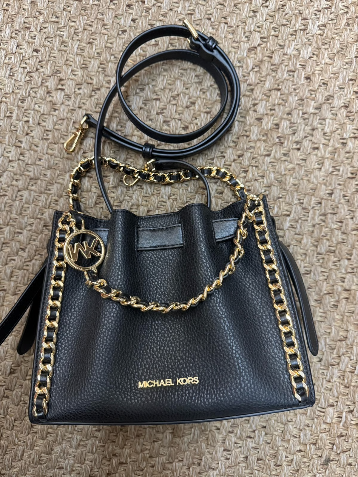 【預購】Michael Kors N100757 Mina 大號鏈條單肩包 (黑色)