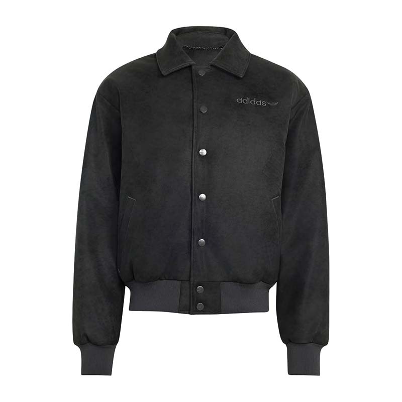 ADIDAS MUNICH 93 PLEATHER JACKET 人造皮革 夾克 外套 黑色 KR9128 [國內代購]