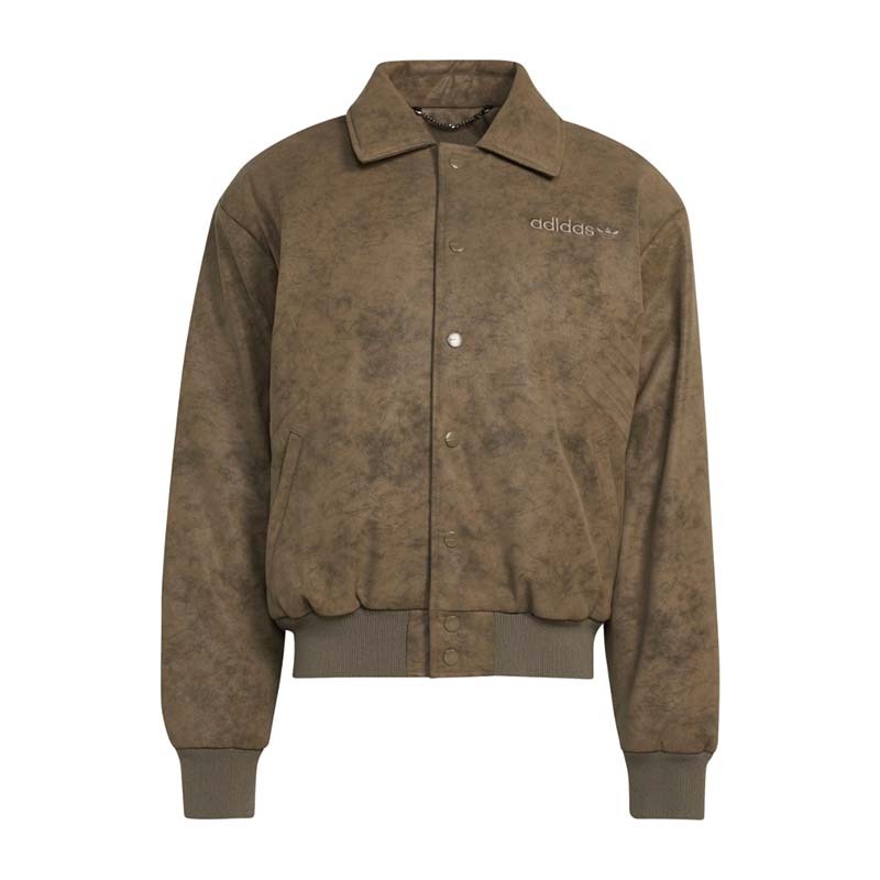 ADIDAS MUNICH 93 PLEATHER JACKET 人造皮革 夾克 外套 咖啡色 KQ9485 [國內代購]