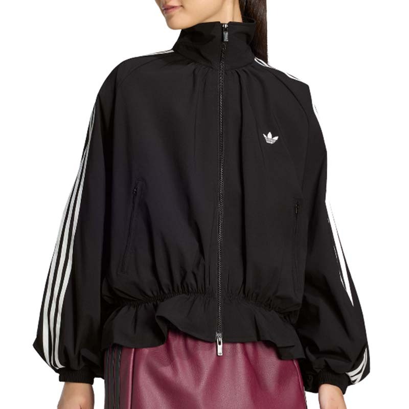 ADIDAS BLOUSY OVERSIZE 運動外套 裙邊 女款 黑色 LG4075 [國內代購]