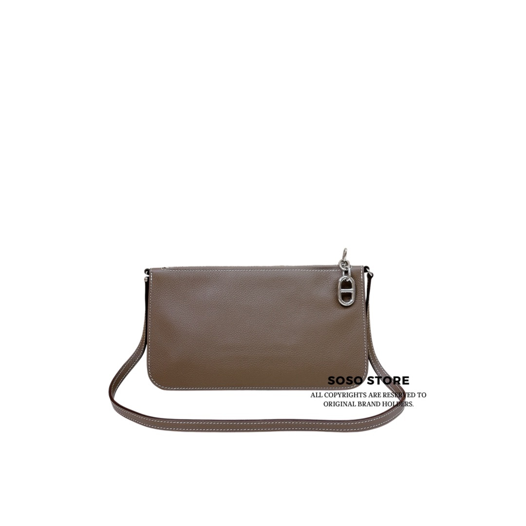 Hermès Zipengo Chaine d'Ancre To Go Pouch - Étoupe / SHW