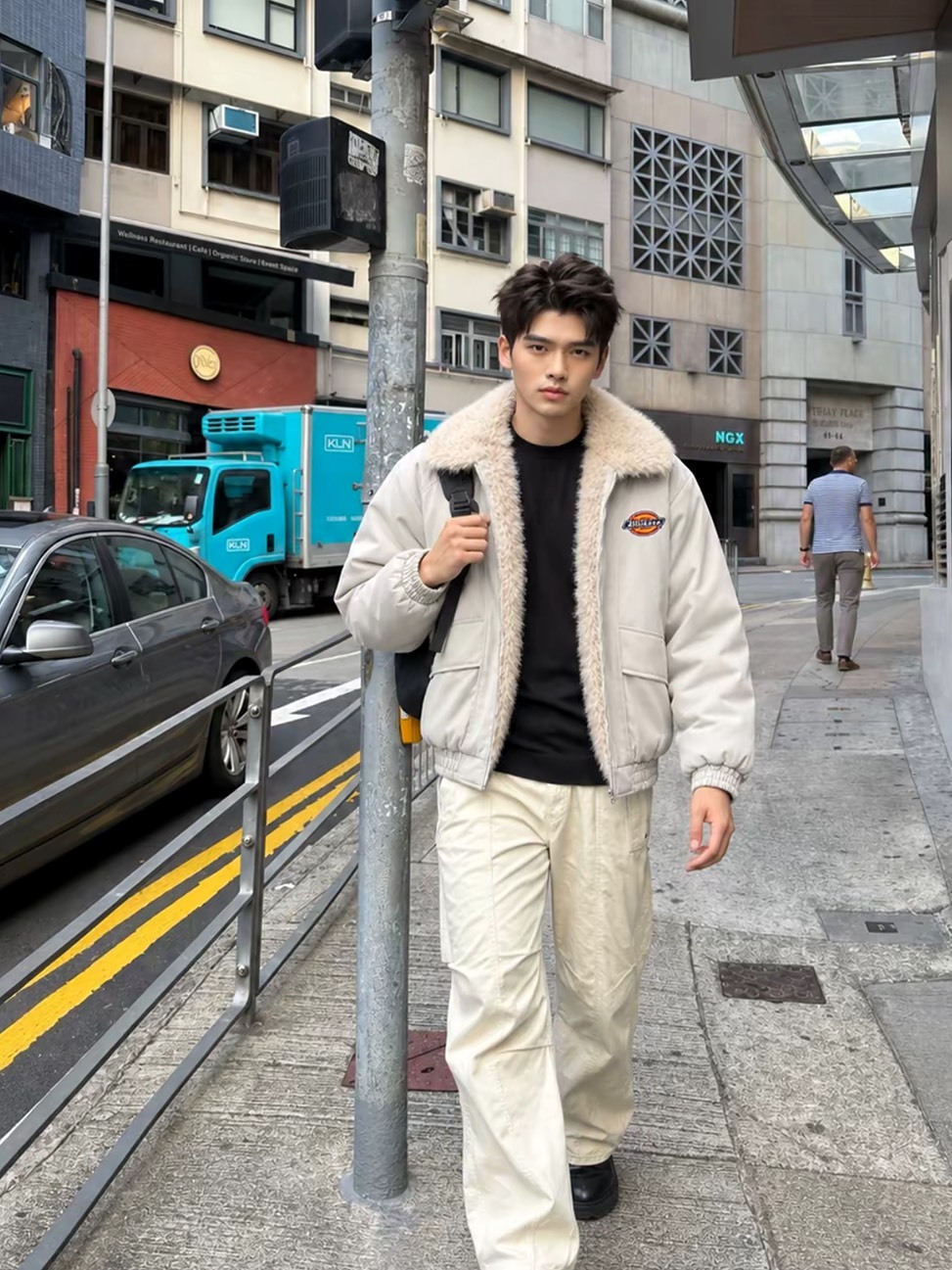 DICKIES 美式復古 羊羔毛 翻領 短版 工裝夾克 男女同款