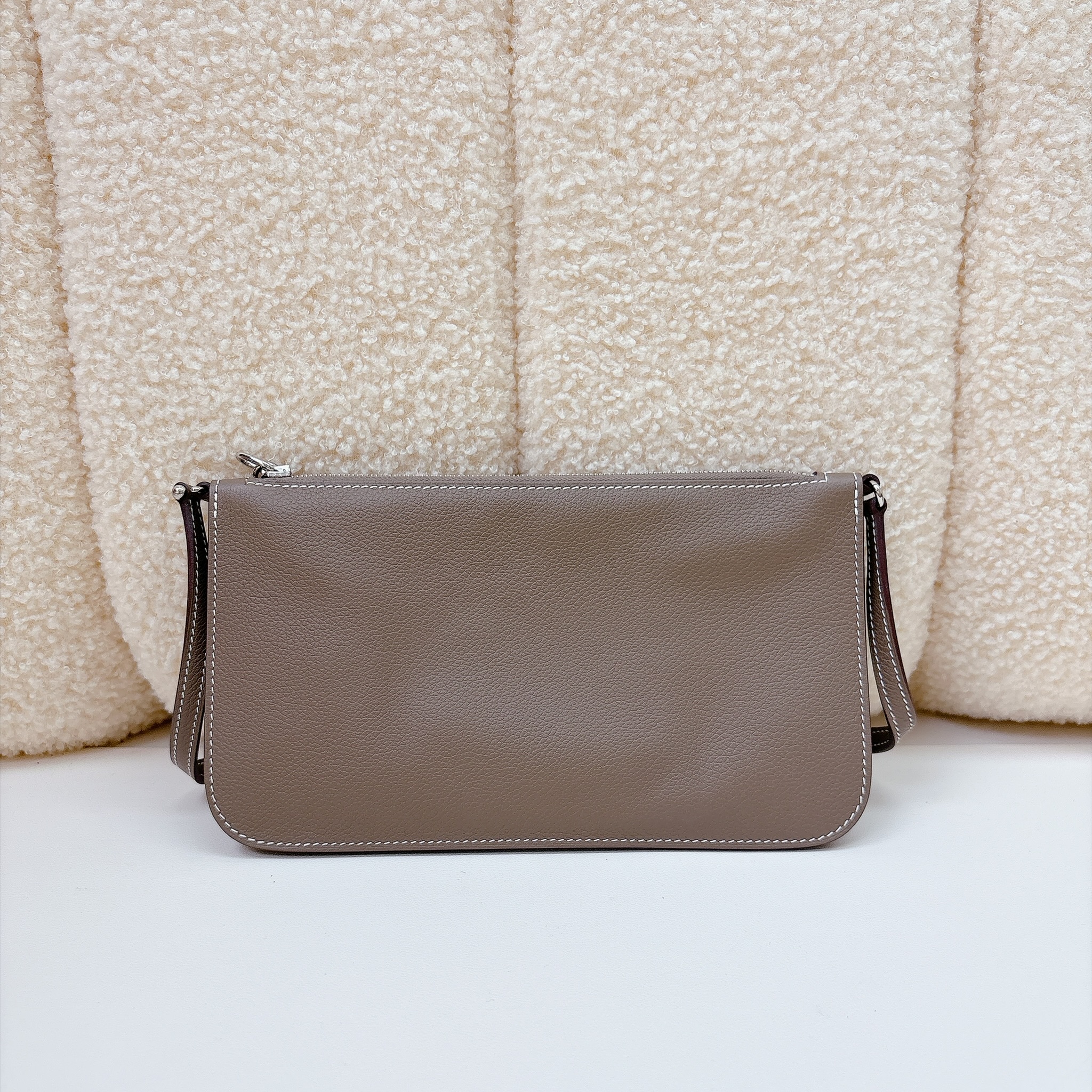 Hermès Zipengo Chaine d'Ancre To Go Pouch - Étoupe / SHW